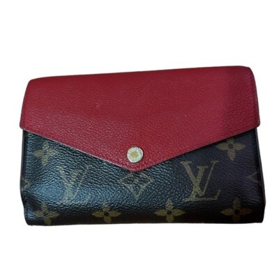 Louis Vuitton Monogram Compact Pallas Wallet with Red Cerise