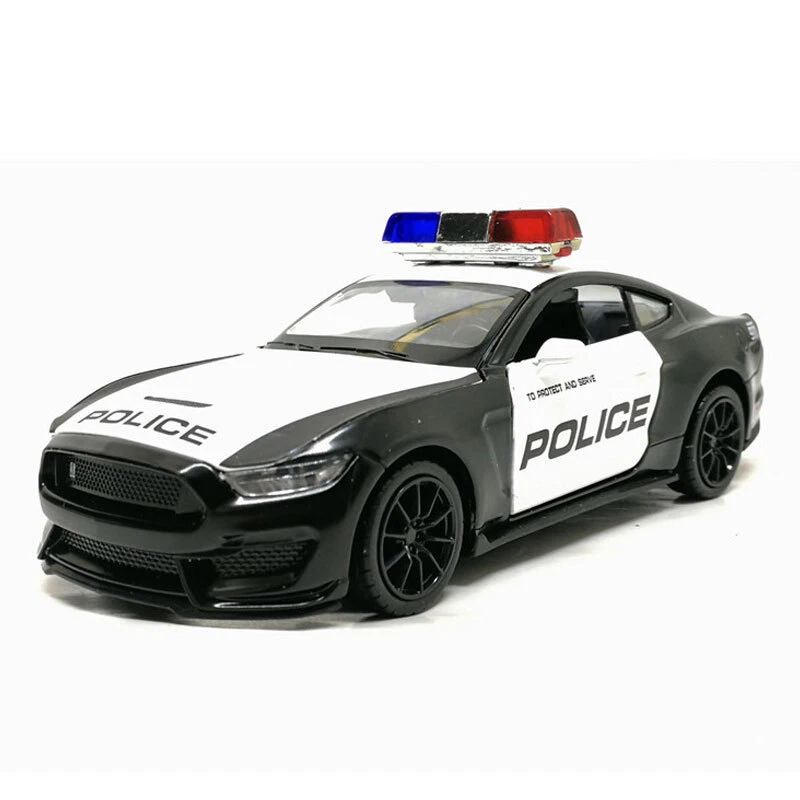 1/32 Scale Ford Mustang Shelby GT350 Model Car Police Car Metal Diecast Toy Cars - Image 4 of 4