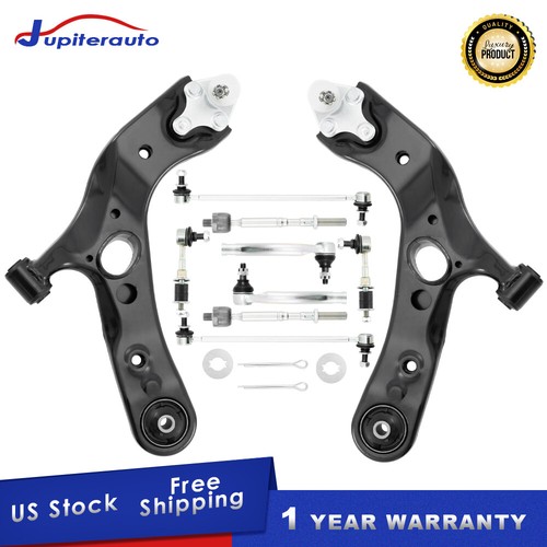 Front Lower Control Arms Sway Bar Outer Inner Tie Rod For 2006-2018 Toyota RAV4 - Foto 1 di 18