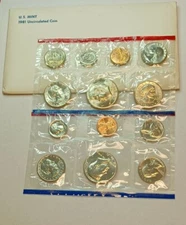 1981 US Mint 13 Coin Uncirculated Set Complete Philadelphia & Denver OGP