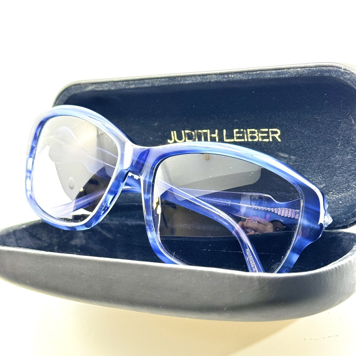 Judith Leiber Couture Blue Purple Sunglasses Case Swarovski  display picture 1