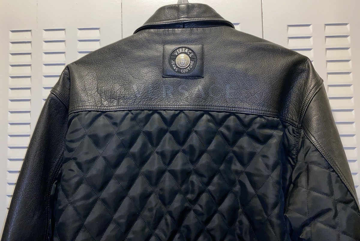 Vintage Versace Jeans Couture Uomo Leather & Fabric Jacket Men's