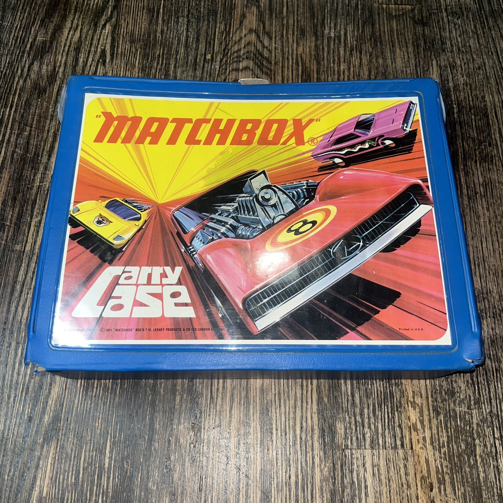 Vintage 1971 Matchbox Carrying Case W/ 3 Trays & 60+ Diecast Cars eBay