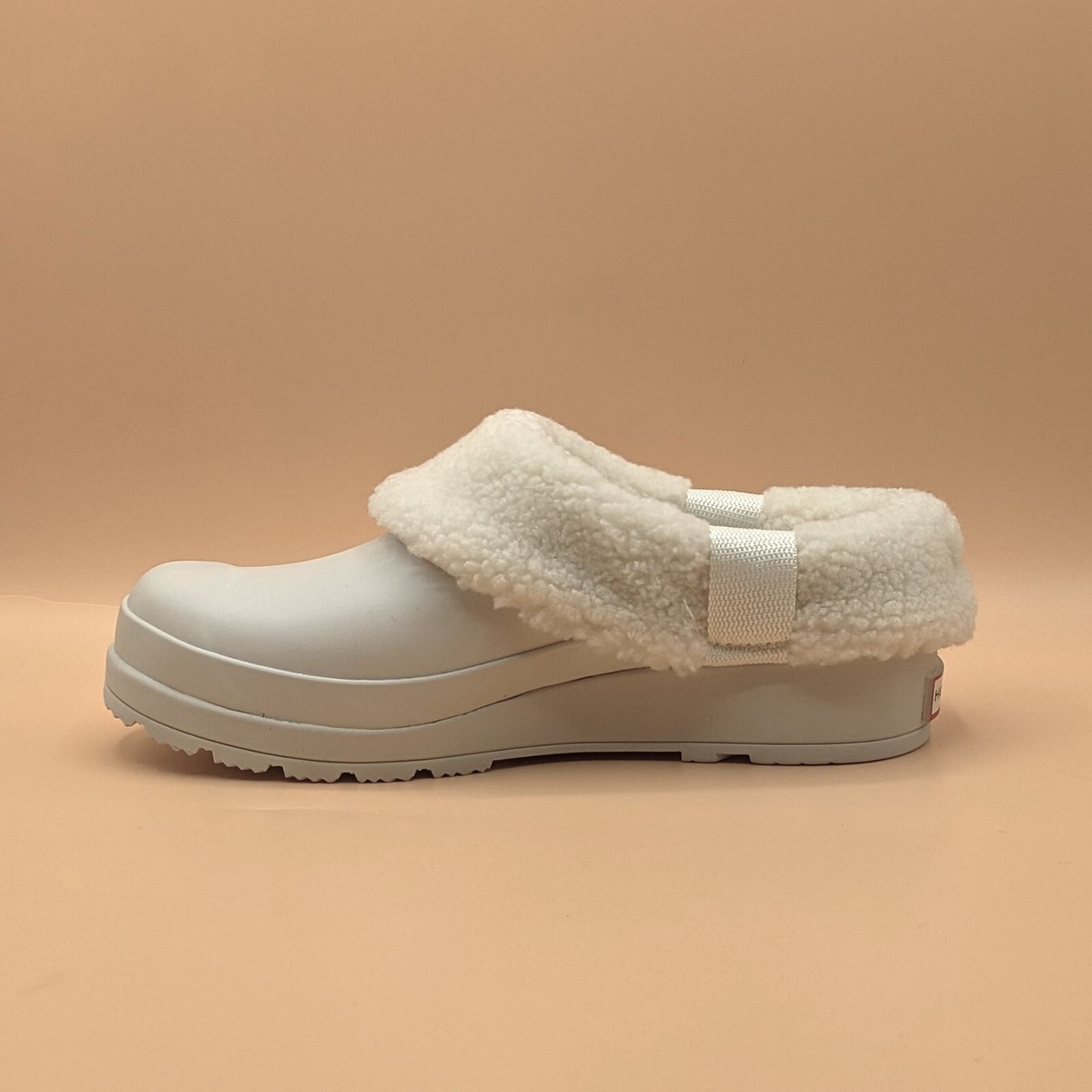 Hunter “Play Sherpa Insulated Clog” Women's (White Willow) Rubber