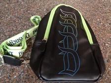 Disneyland Official Parks Simulated Leather Sling Bag Black 12" x 7" Zip