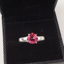 Pink Tourmaline Gemstone 925 Sterling Silver Ring Handmade Jewelry Ring For Gift