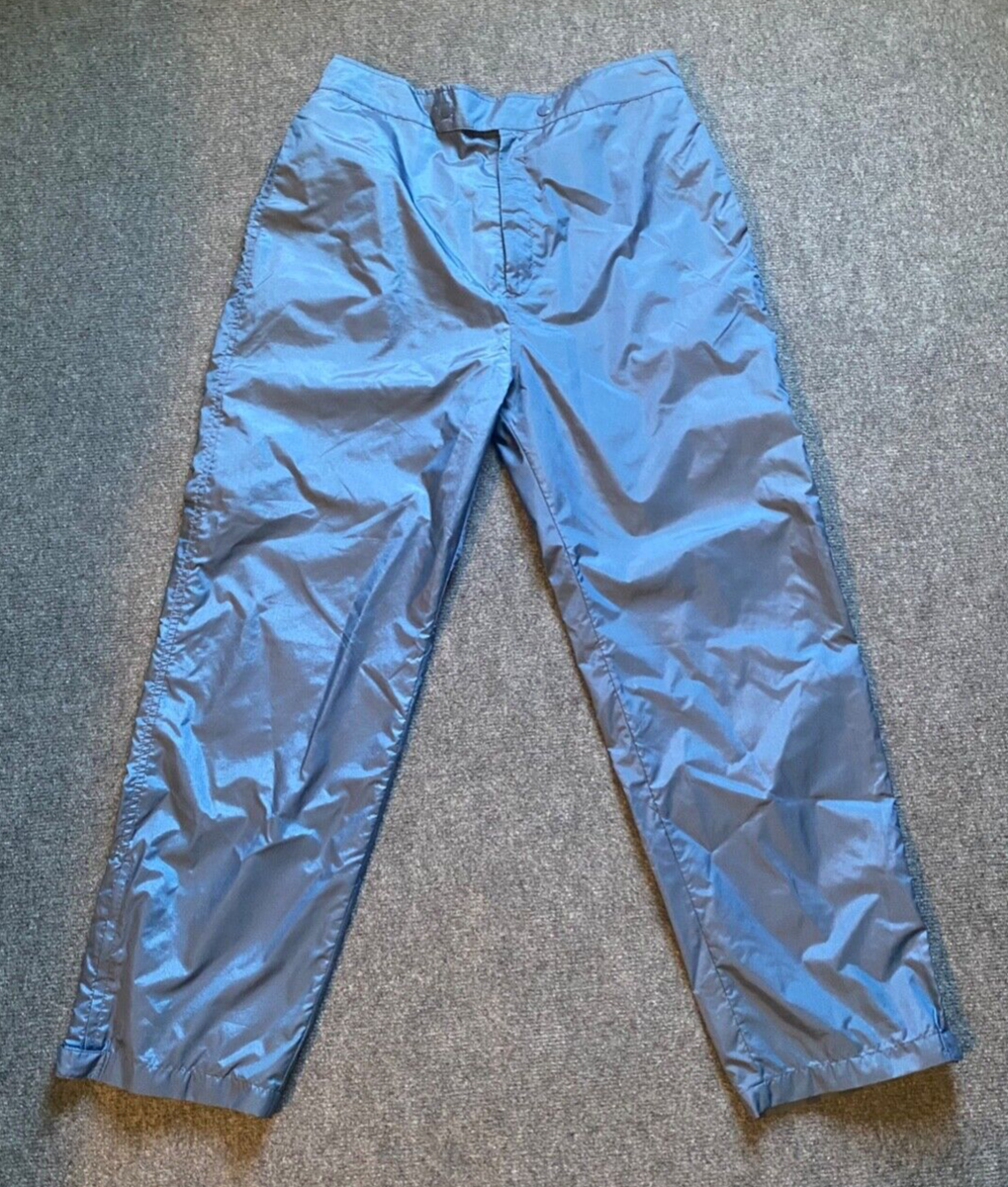 Vintage Slazenger Nylon Track Suit Sz L Golf Pants Blue