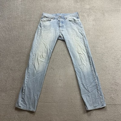 LEVIS 501 Herren Jeans Hose W33 L34 Vintage Regular Stretch 28409 Blau Denim