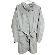 Ilse Jacobsen Rain71 Waterproof 5000mm Softshell Hooded Belted Jacket Gray 38 M