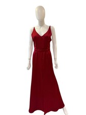 UNDRESS Freya Burgundy Red Satin Maxi Evening Dress Medium NWT