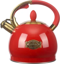 3Quart Whistling Tea Kettle Classic Teapot Stainless Steel Teakettle with Cool G