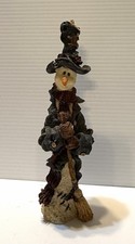 Vintage Boyds Bears Just Sweeping Snowman Figurine 1997 Christmas Theme NIB