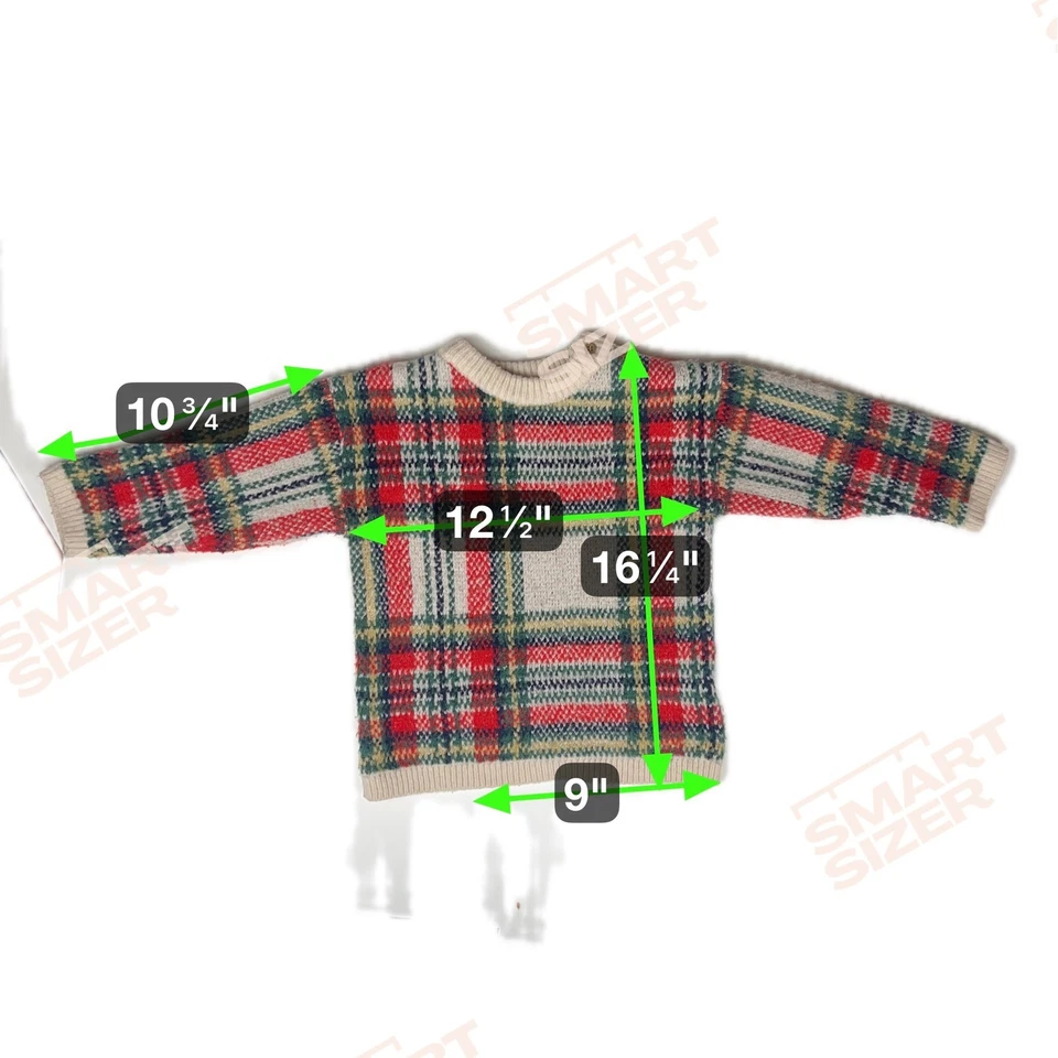 Suéter Pullover Niños H&M a Cuadros Invierno Rojo Verde Vacaciones Talla 2T Pullover Foto 4 de 4