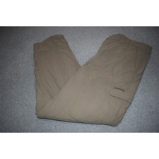 ExOfficio Fleece Lined Cargo Pants Mens Size XL x 32" Inseam Tan Nylon Camping