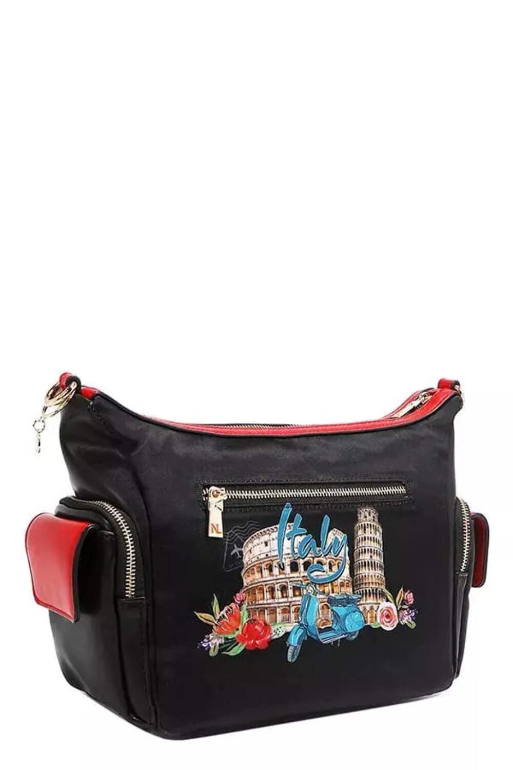 Trendsi Nicole Lee Italy Print Women's Shoulder Bag Everyday Fashion Multi-Pocke thumbnail 6