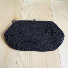 Beautiful Blue Beaded Purse Clutch Debbie Vintage Made In Japan John Wind Import