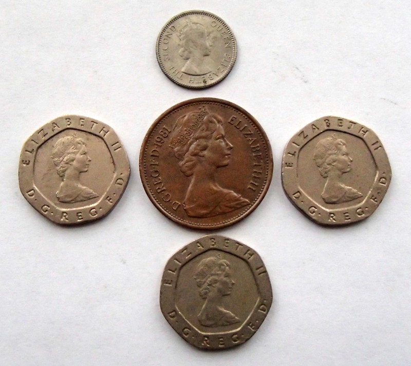 1953 British Borneo 5 Cent & British Pence Coin Lot