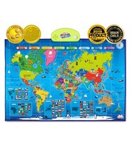 BEST LEARNING i-Poster My World   Interactive Talking World Map for Kids Ages