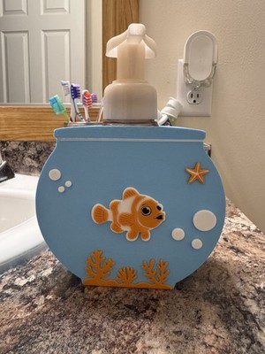 Clown Fish In A Bowl Bath And Body Soap Holder Dispenser
