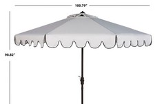 Safavieh VENICE 9 FT CRANK UMBRELLA, Reduced Price 2172773173 PAT8010E