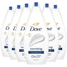 6,4,2 x 450 ml Dove Nourishing Body Wash Soft Smooth Creamy Gentle Skin Cleanser