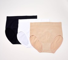 Maya J Women's Panties Sz M Breezies Invisible Comfort Full Multi-colored