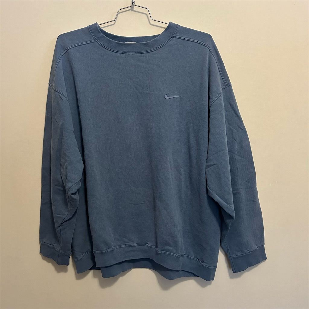 Nike Sweater Mens 2 Extra Large Blue Crewneck Pullover Long Sleeve Y2K Vintage
