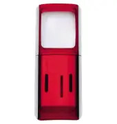 Wedo Rechtecklupe Mit Led-Beleuchtung, Transluzent-Rot 1 Bis 20 Stk Spare 48%