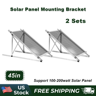 45in 2Sets Enhanced Solar Panel Mounting Brackets Kit Ground Mount Farm/Off-Grid