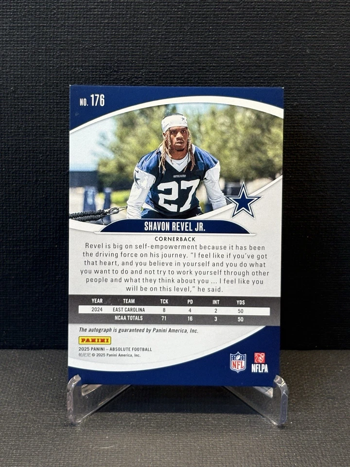 2025 Absolute Shavon Revel Jr #176 Rookie Signatures Green Wave /40 Cowboys - Image 2 of 3