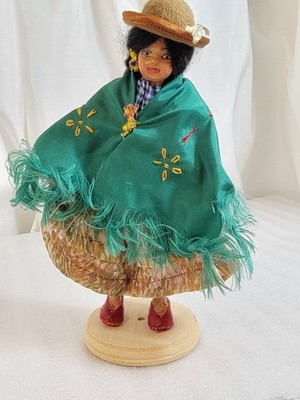 Bolivian handmade doll - 7'' high and just perfect