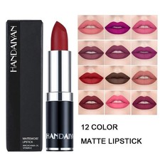 HANDAIYAN 12 Colors Matte Lipstick Velvet Lip Tint Long Lasting Waterproof