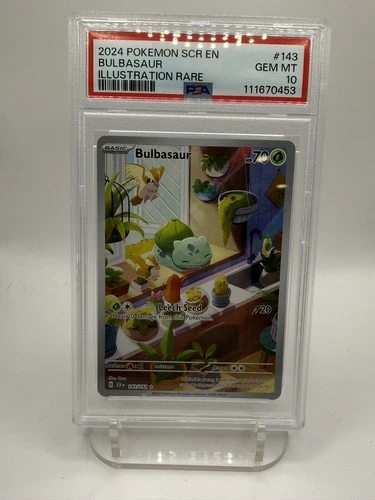 Bulbasaur 143/142 Sv07: Stellar Crown Holo PSA 10