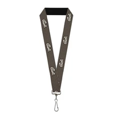 Buckle Down Lanyard-1.0"-Chevrolet Heritage Script/Stripe Charcoal/t One Size Mu