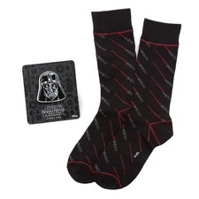 Star Wars Darth Vader LIGHTSABER Black Socks and Lapel Pin Gift Set
