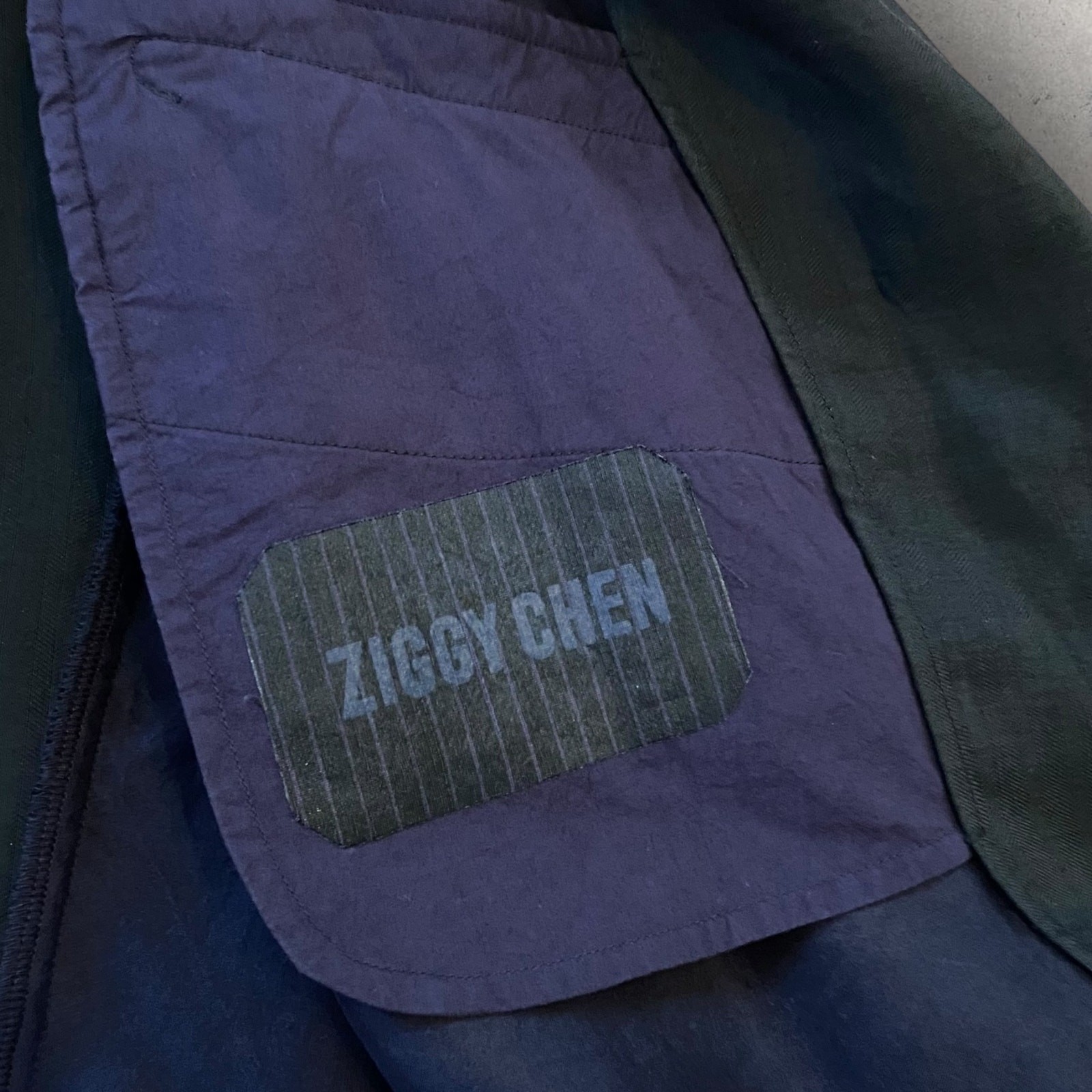 Ziggy Chen Blazer Jacket 2 Button Black Linen Ble… - image 5