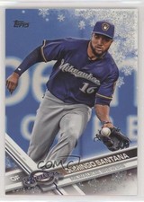2017 Topps Holiday Wal-Mart Exclusive Metallic Snowflake Domingo Santana nh6