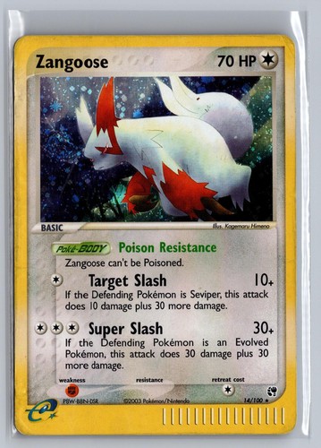 Zangoose 14/100 Holo Rare Sandstorm Pokemon Holo Heavily Played