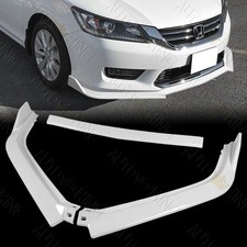 Fit 13-15 Honda Accord Sedan 4dr Painted White Front Bumper Spoiler Splitter Lip