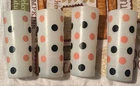 Vintage Anchor Hocking 1950s Pink And Black Polka Dot Collins Glass Set Of FOUR
