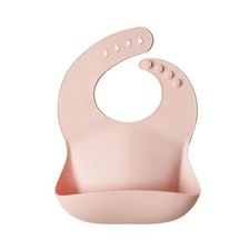 mushie Silicone Baby Bib  Adjustable Fit One Size Pack of 1 , Blush