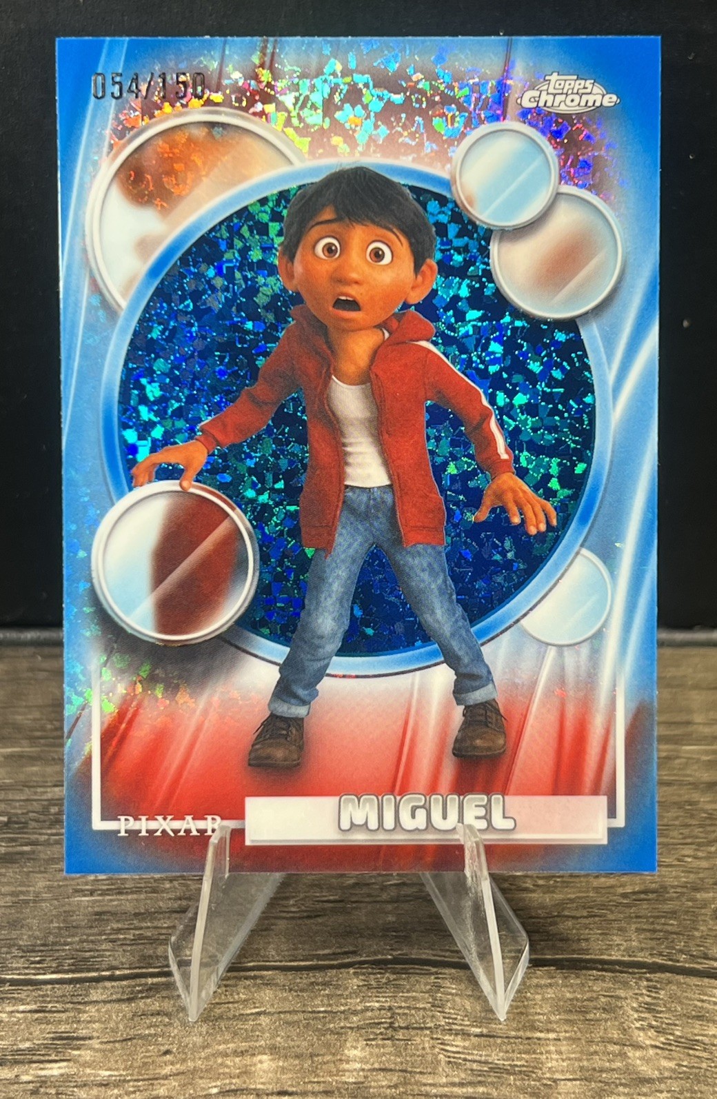 2026 Topps Chrome Disney Miguel Blue Mini Diamond /150 #122