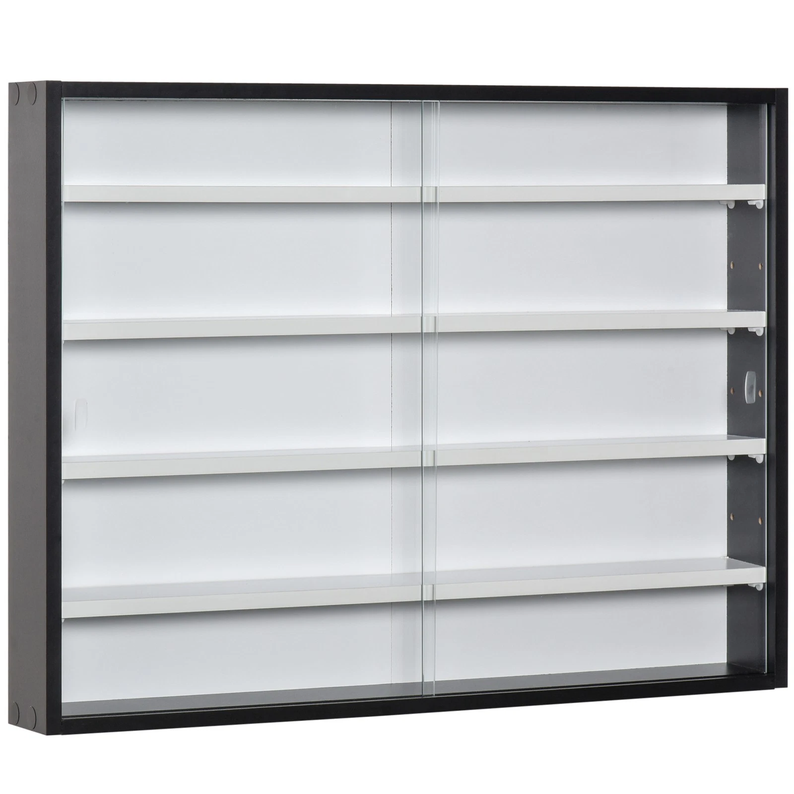 HOMCOM 5-Tier Wall Display Shelf Unit Cabinet w/ Shelves Glass Doors Black/White
Opens in a new wind