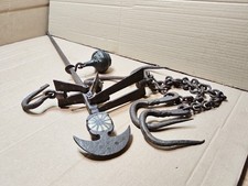 ANTIQUE RARE LAGRE BULGARIAN HAND FORGED STEELYARD BALLANCE SCALE OTTOMAN EMPIRE