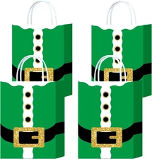 12PCS Christmas Gift Bags with Handles Xmas Party Favors Bags Small Christmas Go