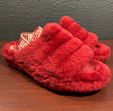 UGG Fluff Yeah Slide Womens Size 9 Ribbon Red Casual Comfort Slippers Shoes