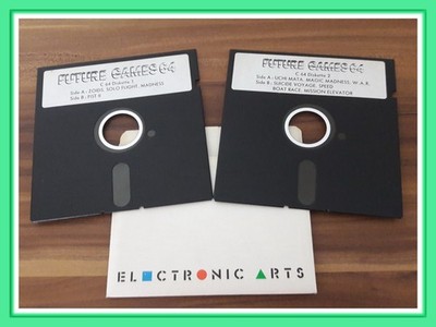Commodore C 64 Disk Spiel,  2x  FUTURE GAMES 64