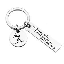 1pc Drive Safe I Need You Here With Me Romantic Metal Keychain Gift - NEW 1pc Drive Safe I Need You Here With Me Romantic Metal Keychain Gift - NEW