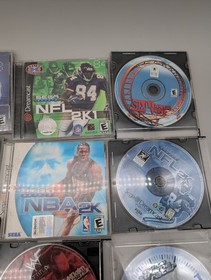 Sega Dreamcast Game Lot - NBA 2K1, NFL 2K1, Tony Hawk's Pro Skater 2, Spirit of