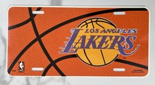 Vintage Los Angeles Lakers Basketball License Plate Orange NBA Kobe Bryant